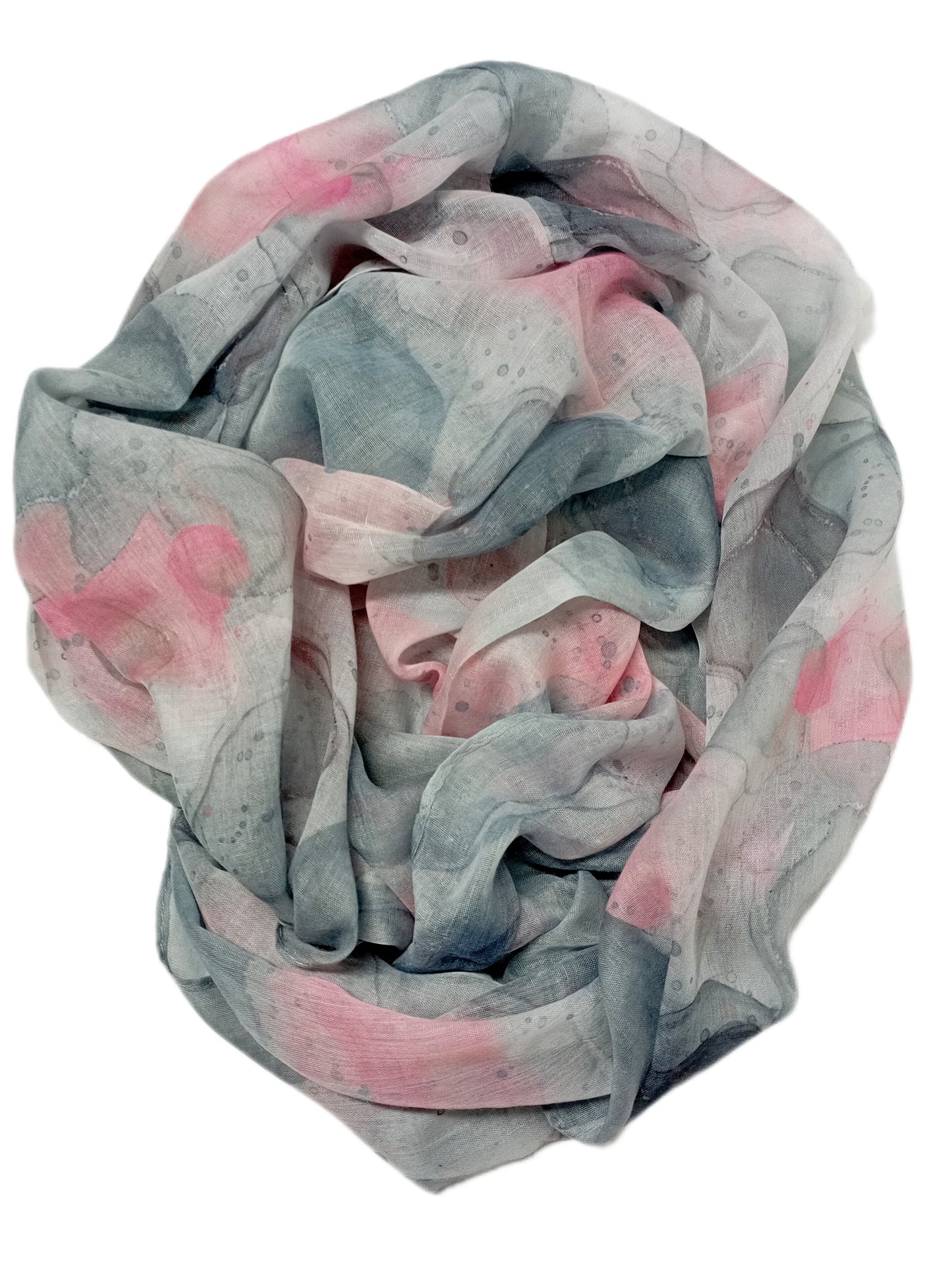 flotter Sommerloop "verwischte Punkte" in rosa und grau