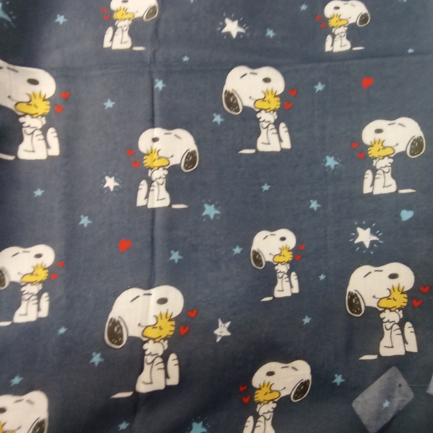 lustiger Sommerschal "Snoopy" und Woodstock blau