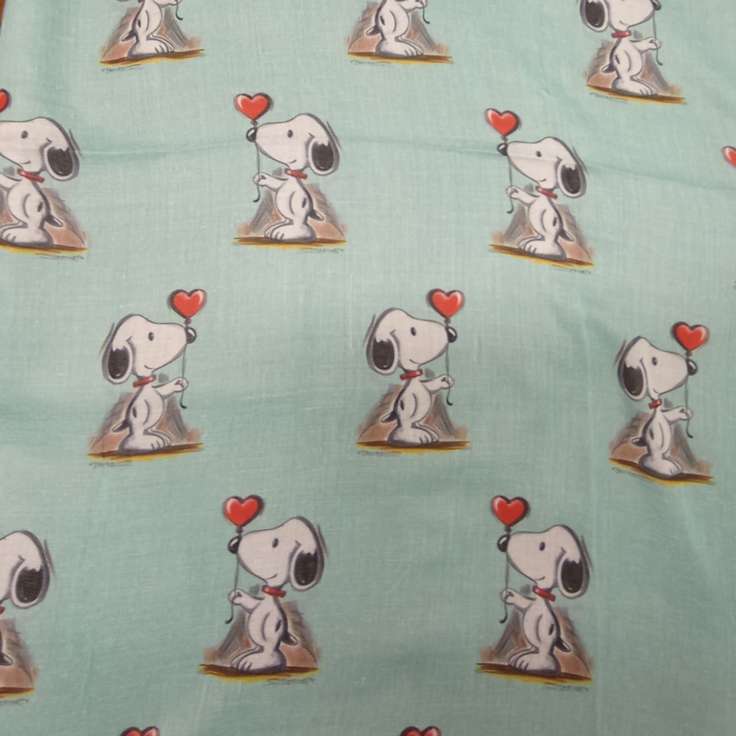 lustiger Sommerschal "Snoopy" mint