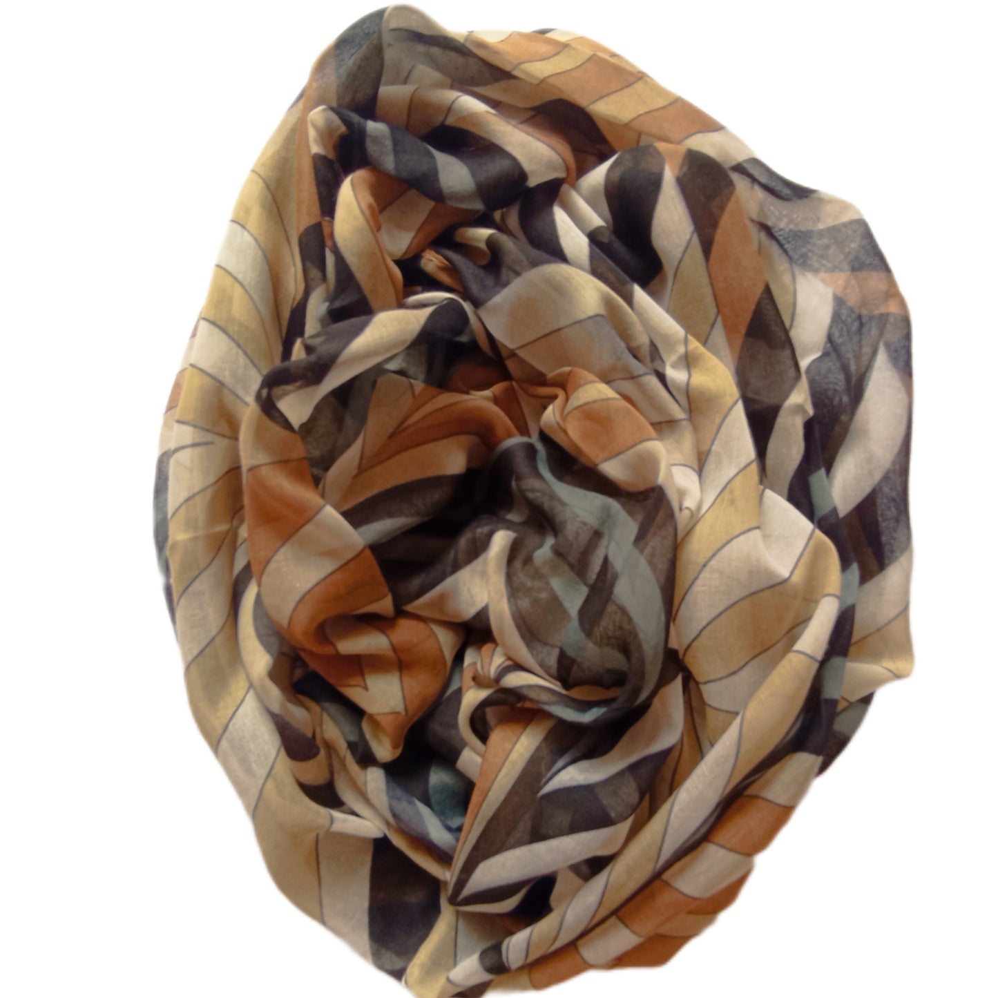 Schicker Herbstloop in natur, beige, braun und schwarz