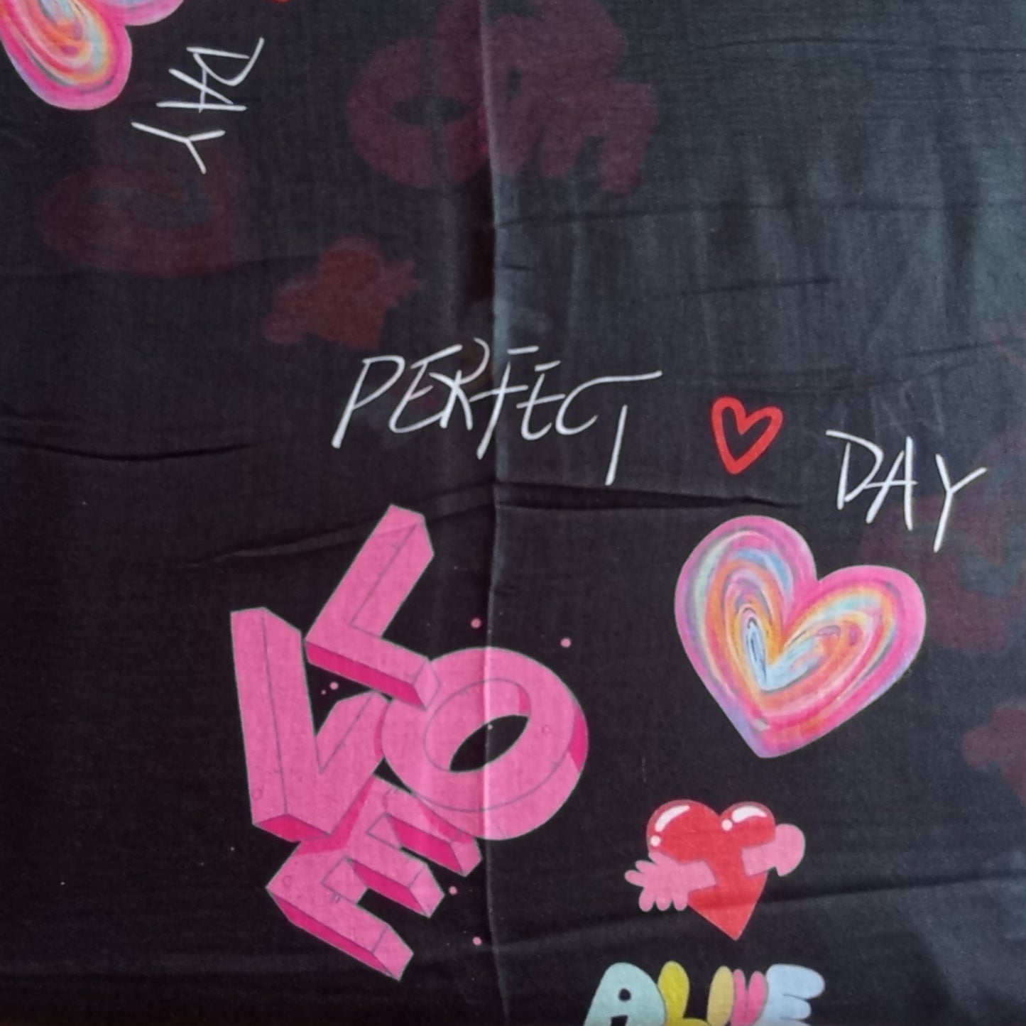Herbstschal "Perfect" schwarz und pink