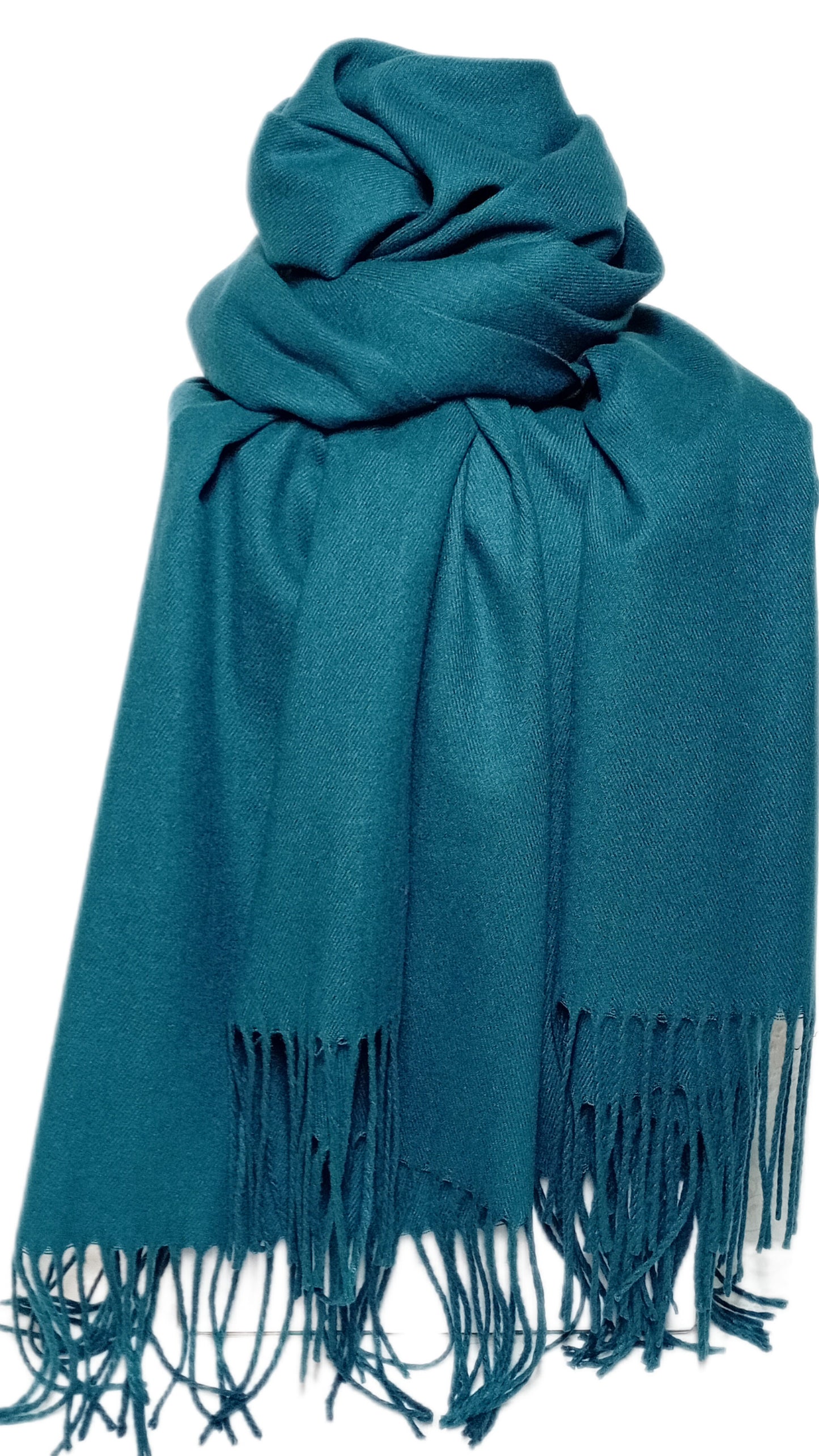Mega kuscheliger Winterschal "uni Kaschmir" in grau und anderen Farben, mit Fransen