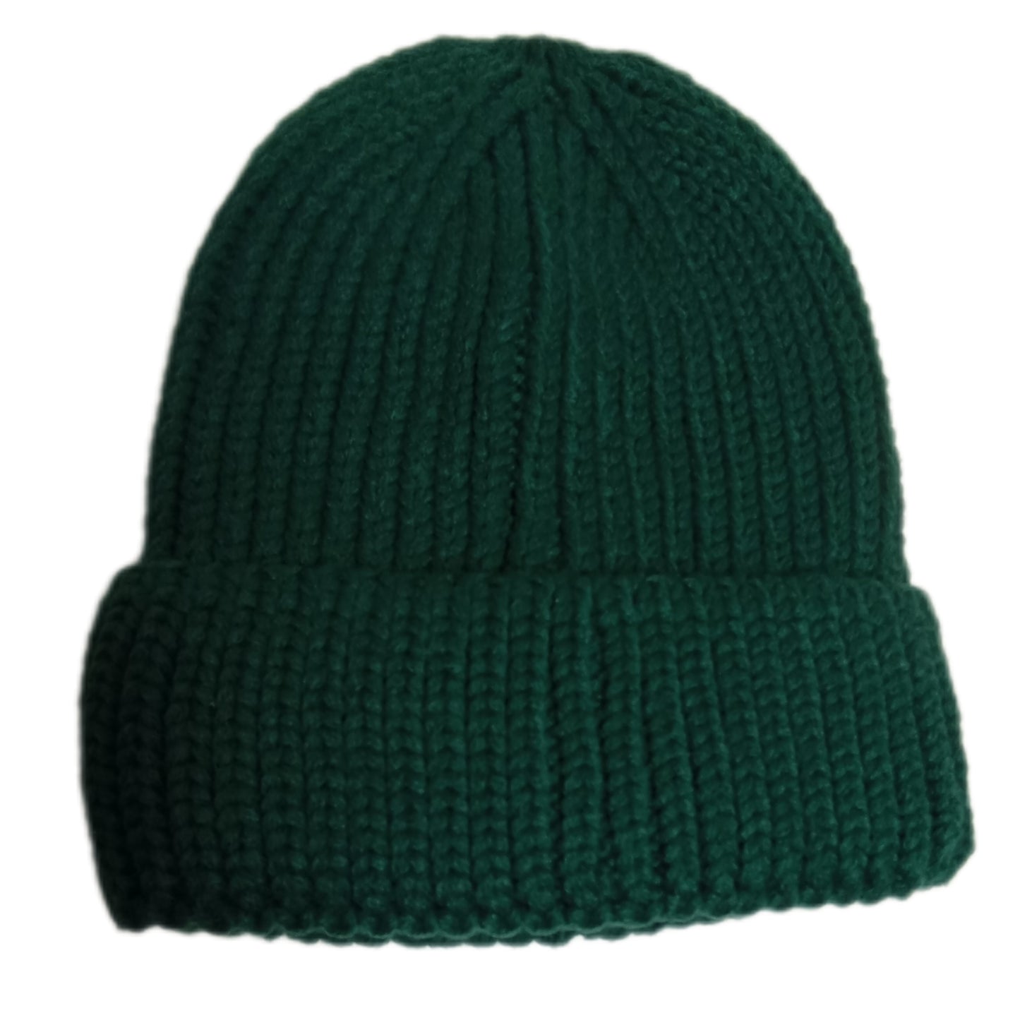 weiche Strick-Beanie mit breitem, doppeltem Rand in 3 Farben (unisex)