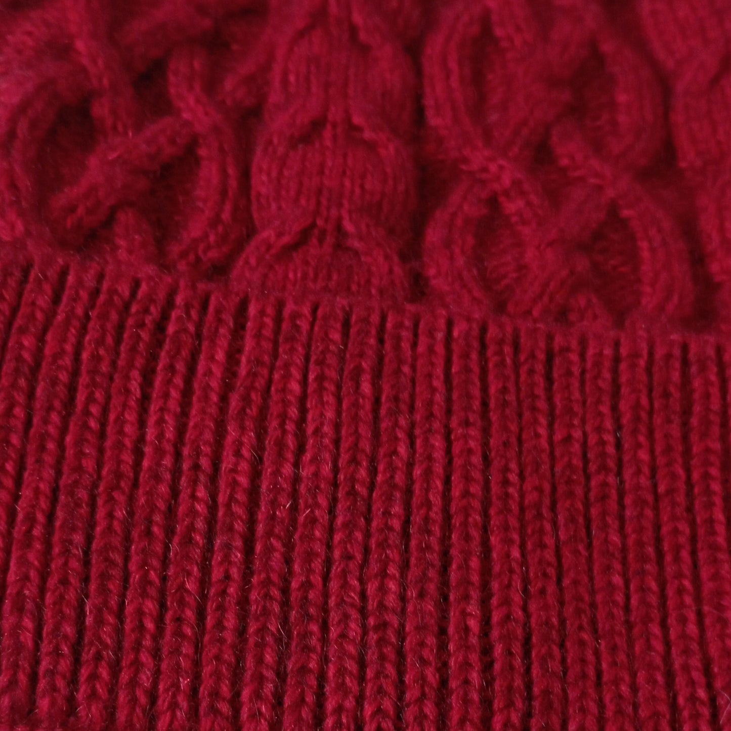 ganz dicke, weiche Beanie-Mütze mit doppeltem Rand in braun, dunkelrot und anthrazit (meliert)
