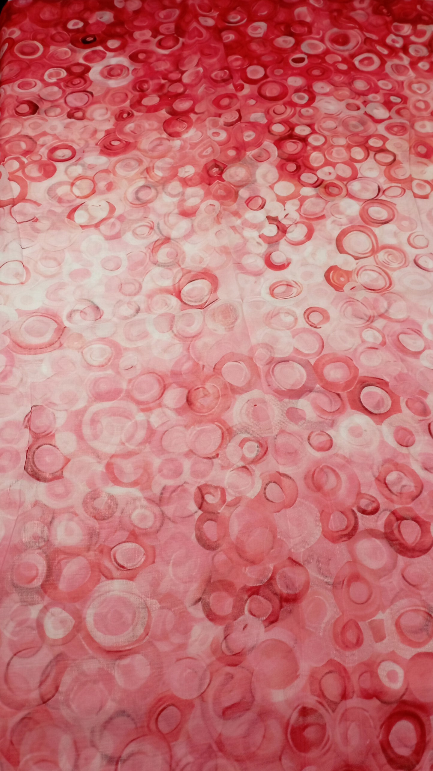 leichter Sommerloop "Blubberblasen" in rot, rosa und weiß