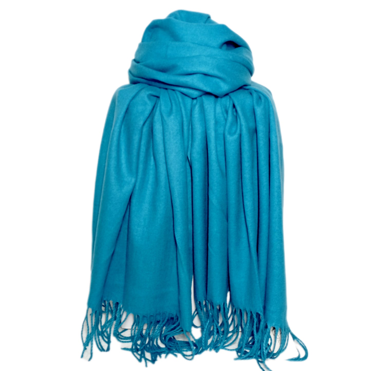 Mega kuscheliger Winterschal "uni Kaschmir" in grau und anderen Farben, mit Fransen