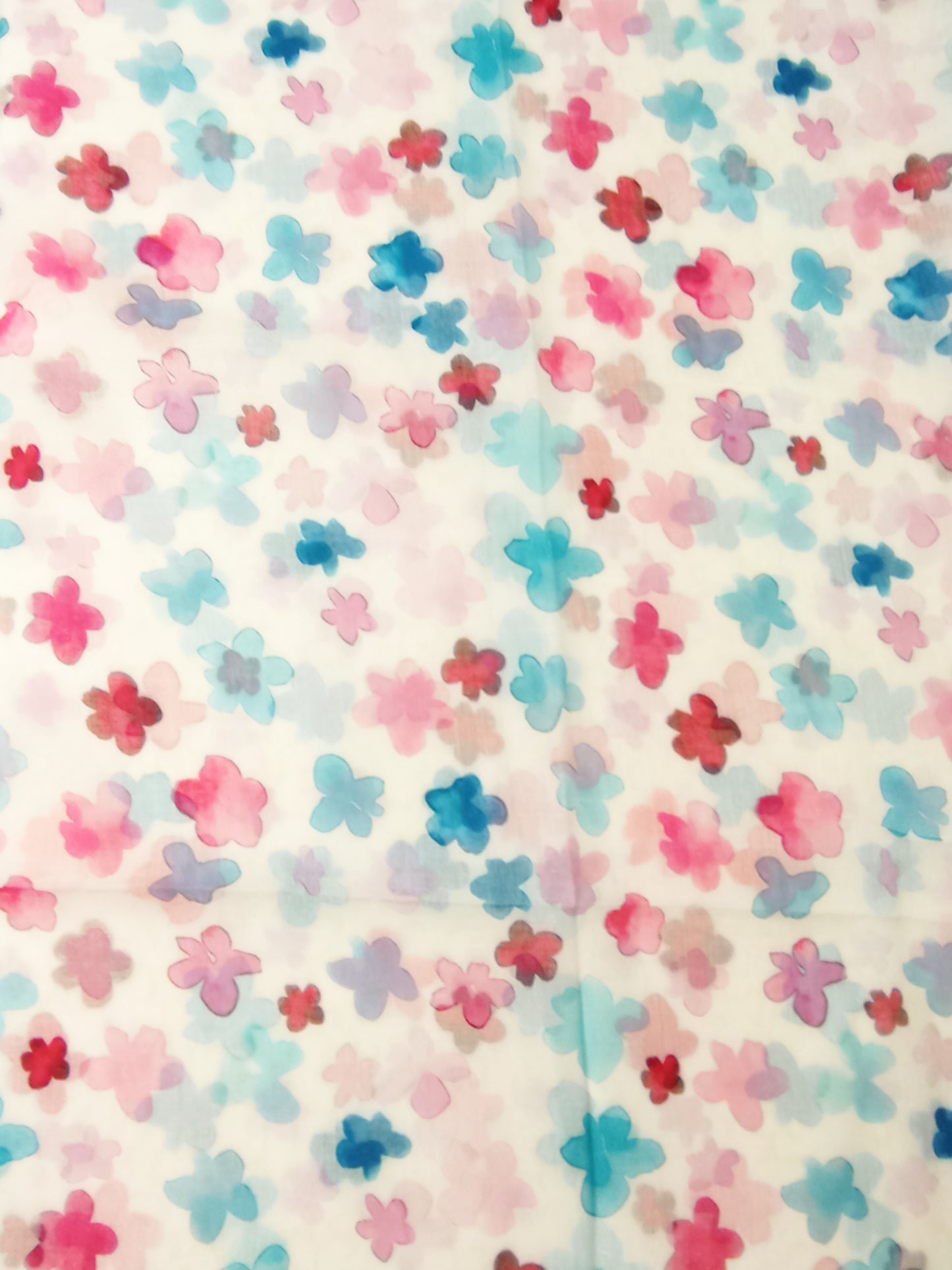 leichter Sommerloop "kleine Blümchen" rot, blau und weiß