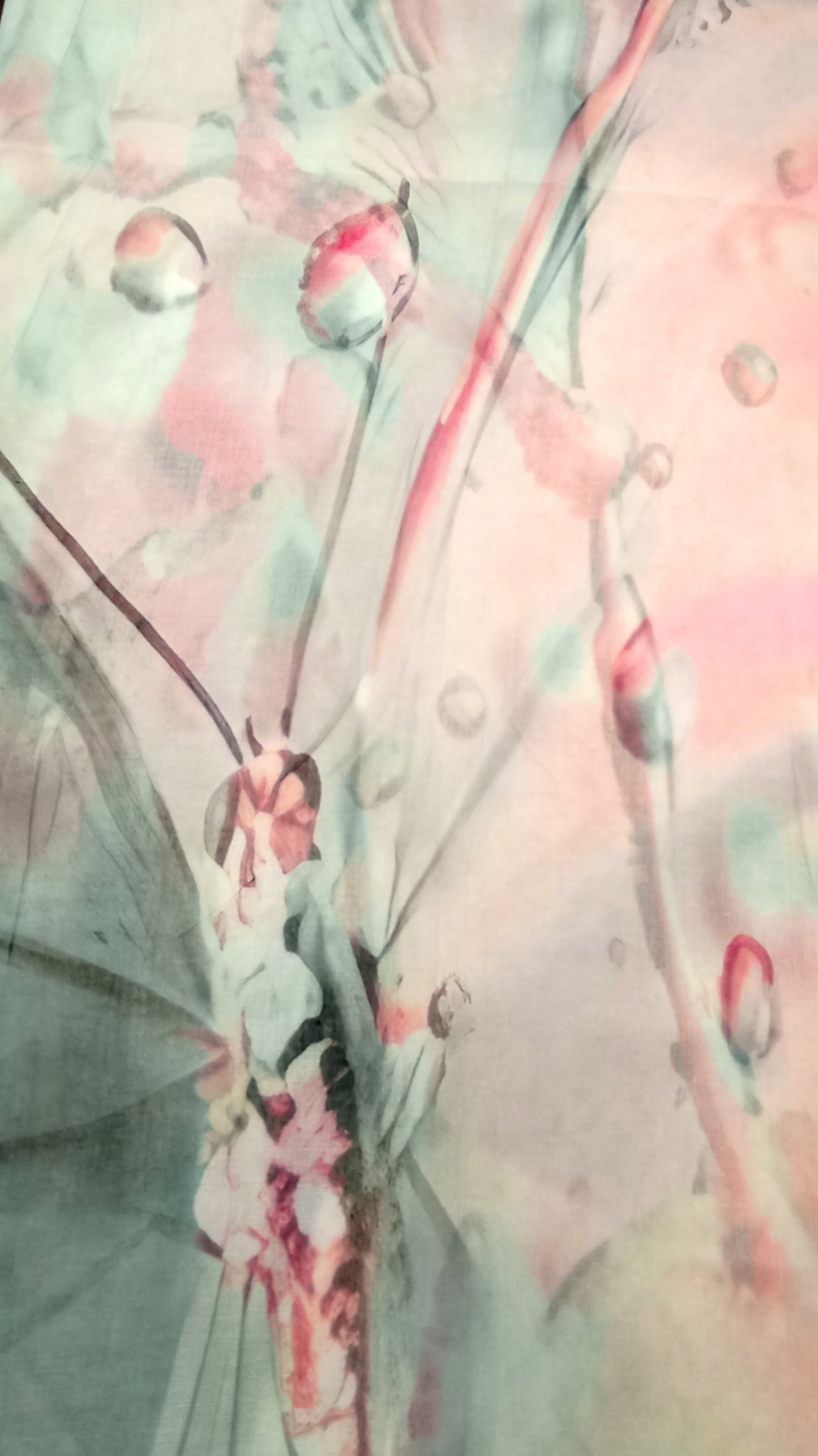 schicker Sommerschal "Libelle" in rosa, pink und grau