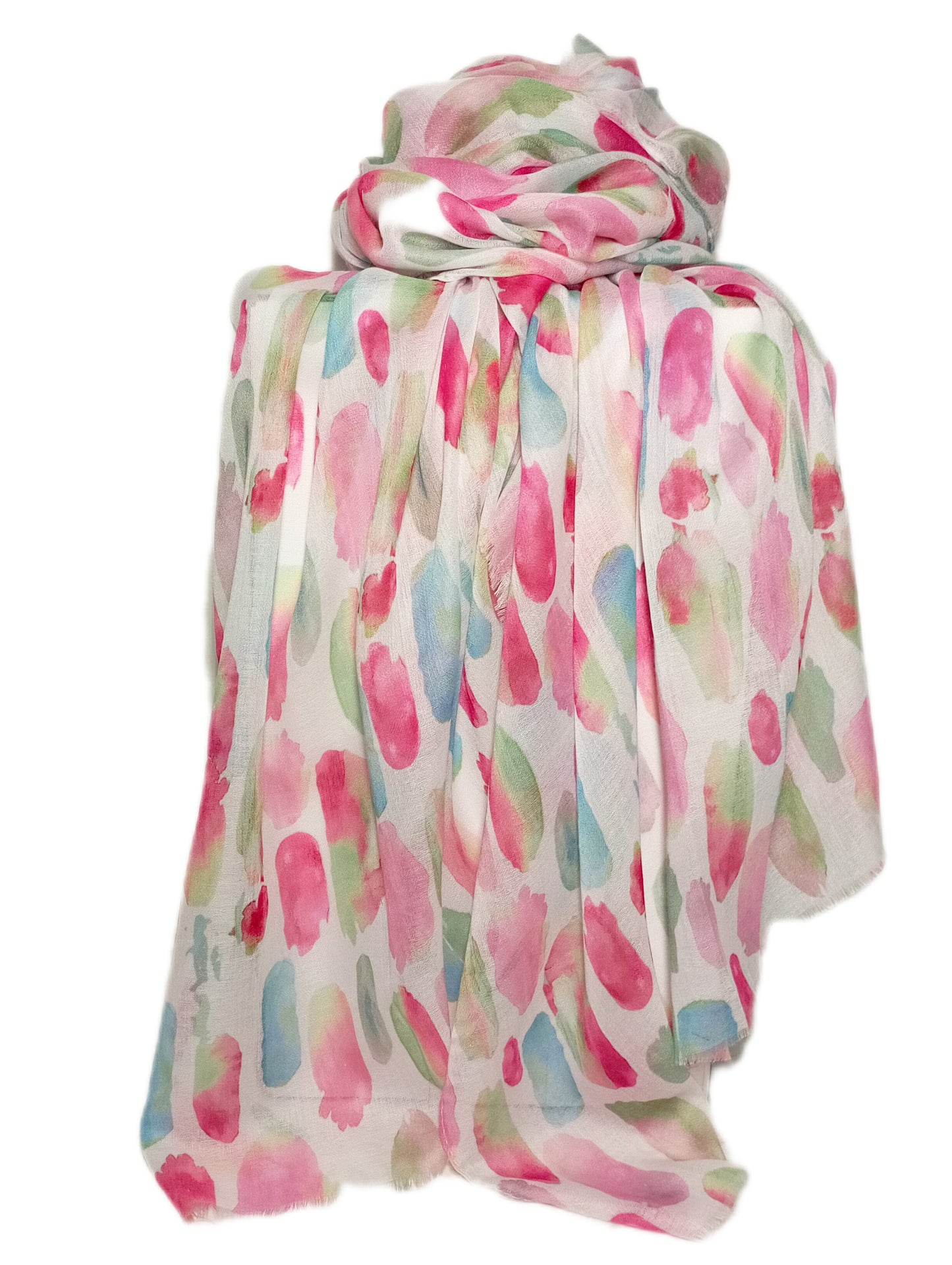 leichter Sommerschal in pink - bunt