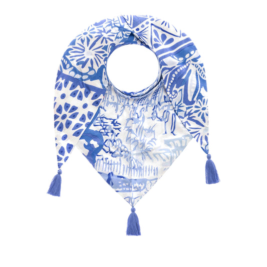 "Zwillingsherz" Dreieckschal "Blue Hapiness"