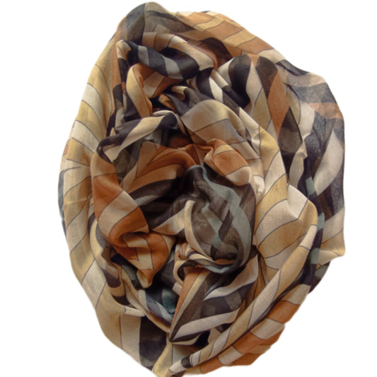 Schicker Herbstloop in natur, beige, braun und schwarz