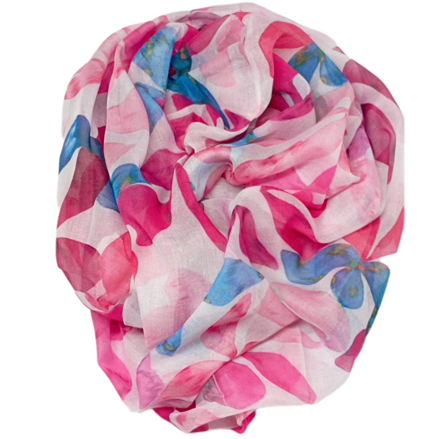 leichter Sommerloop "verstreute Blüten" in rosa, pink und blau