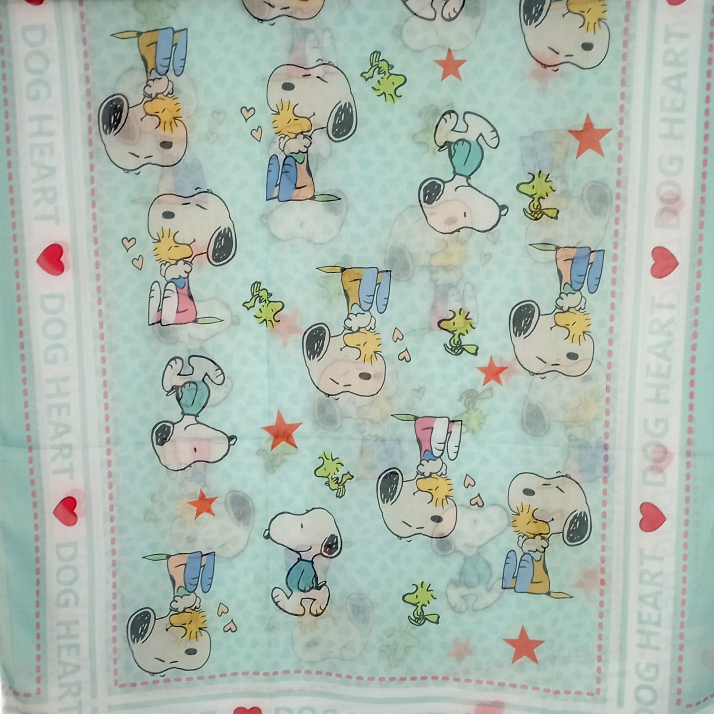 toller Sommerschal "Snoopy u. Woodstock" in mint