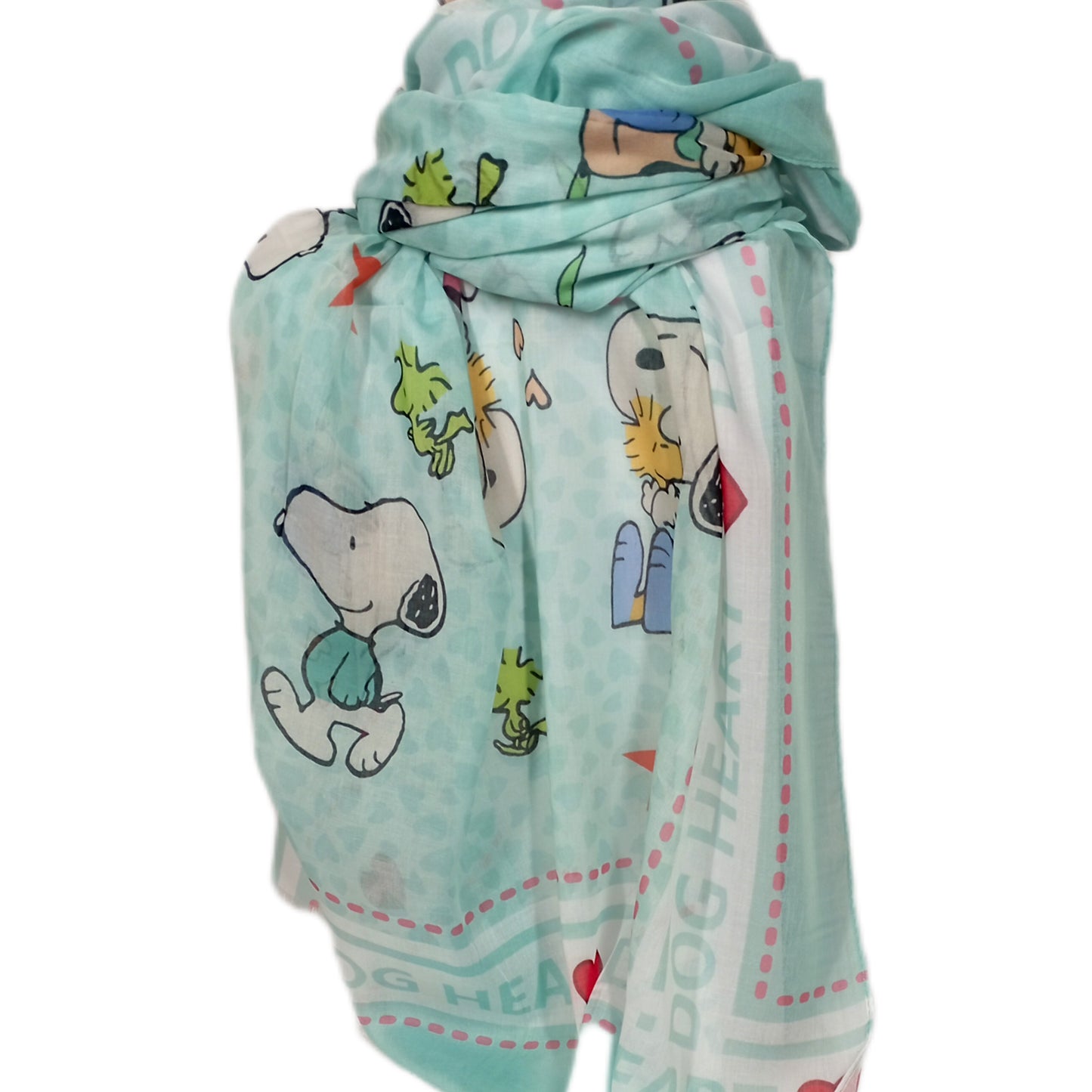 toller Sommerschal "Snoopy u. Woodstock" in mint