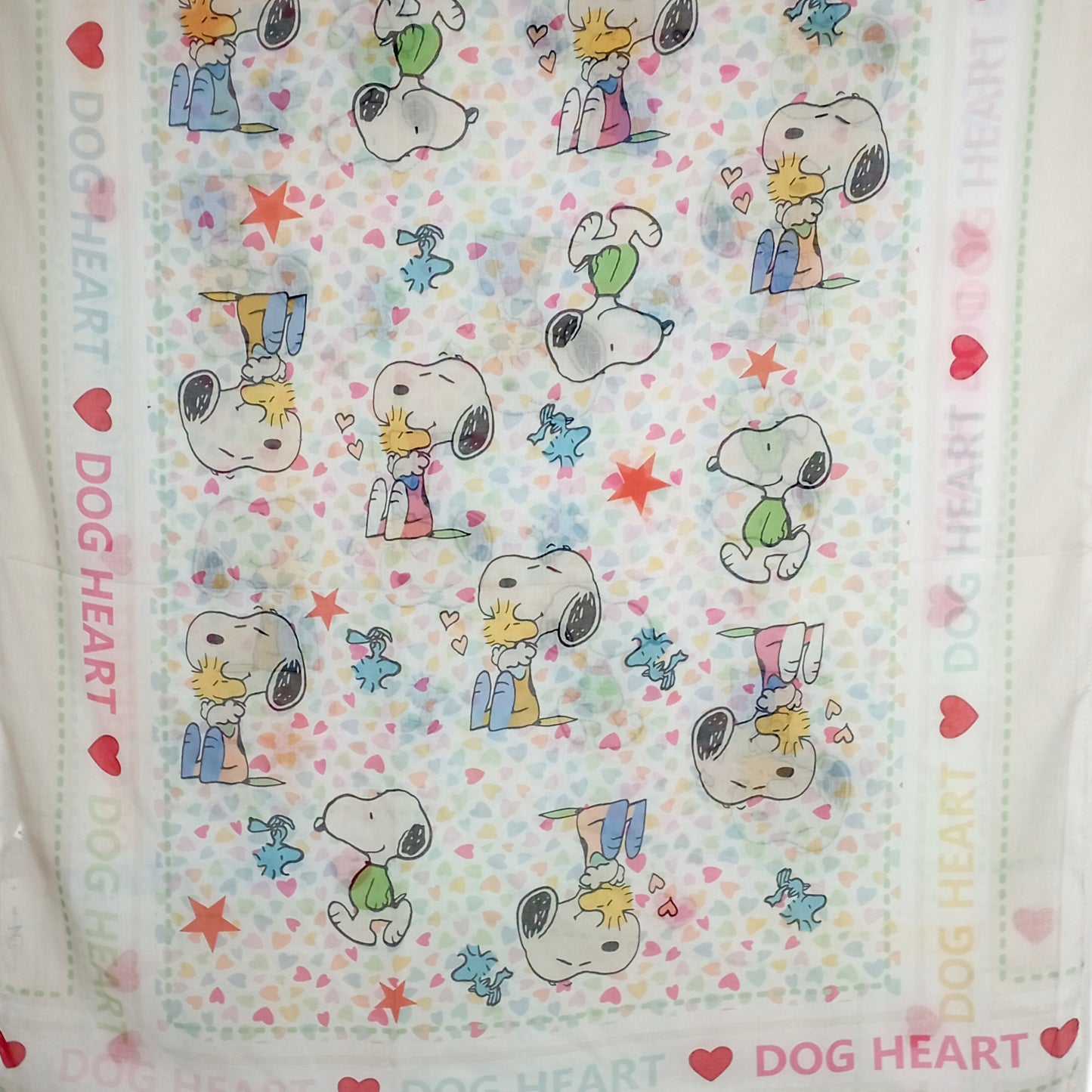 toller Sommerschal "Snoopy u. Woodstock" in weiß