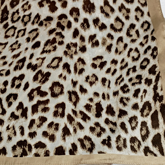 Sehr schönes Nicki-Tuch "Leo" in beige und braun