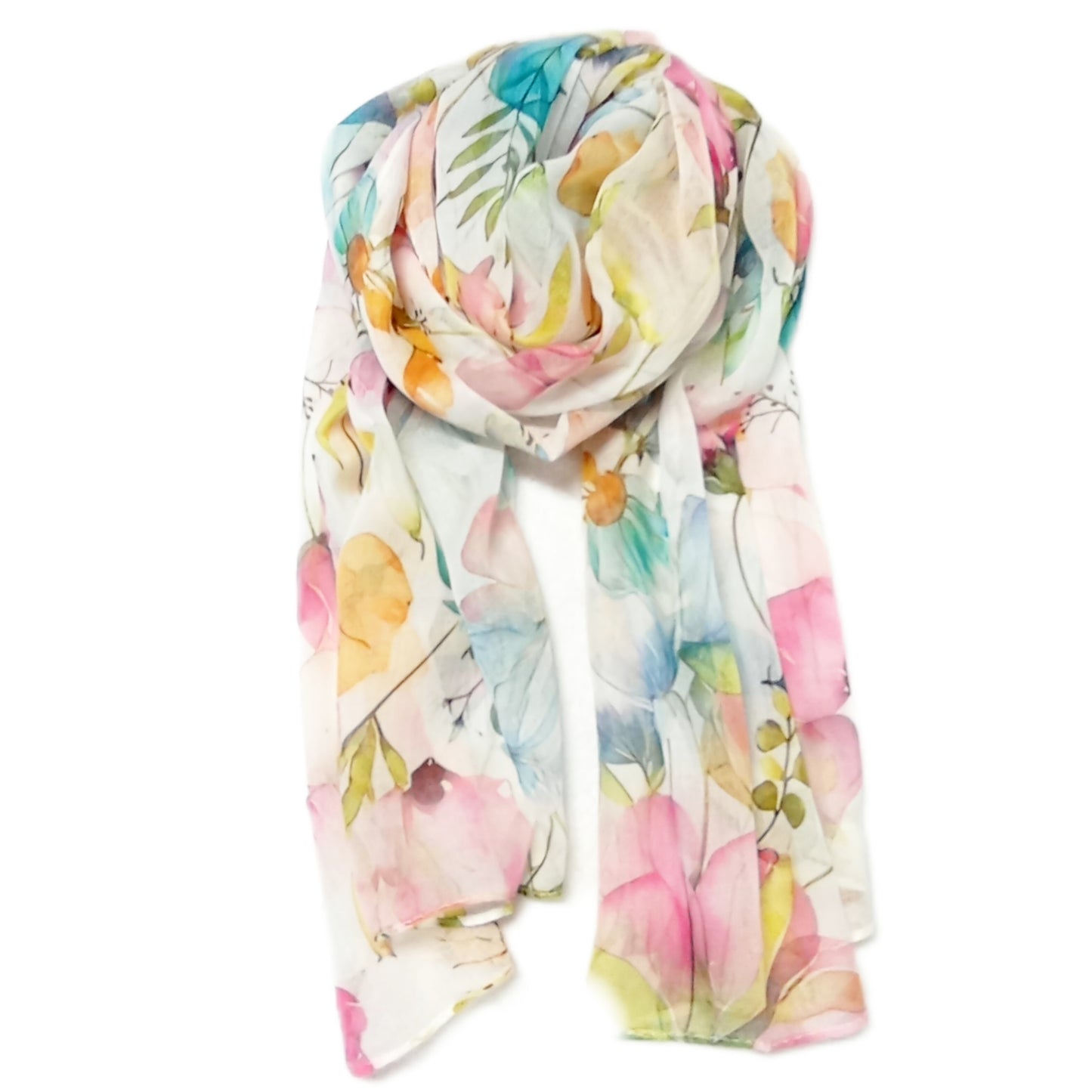 Ganz leichter Sommer-Schal "Pastellblumen"