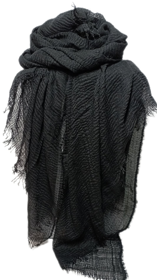 Leichter Sommer-Schal "Uni" in schwarz