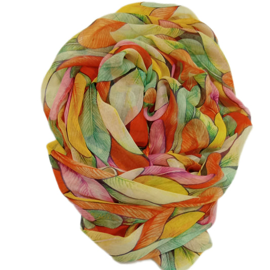 Sommerloop "Blätter" orange, rosa, gelb und grün