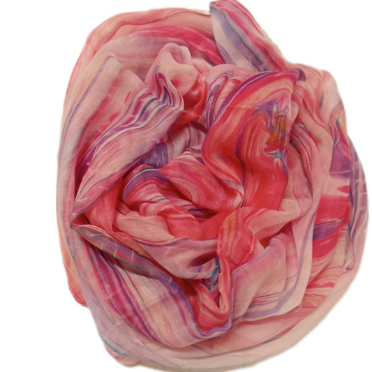 leichter Sommerloop "Streifen" in pink, lila und blau