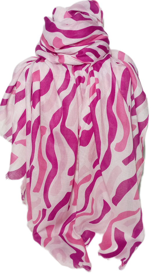 Sommerschal in rosa bis fuchsia