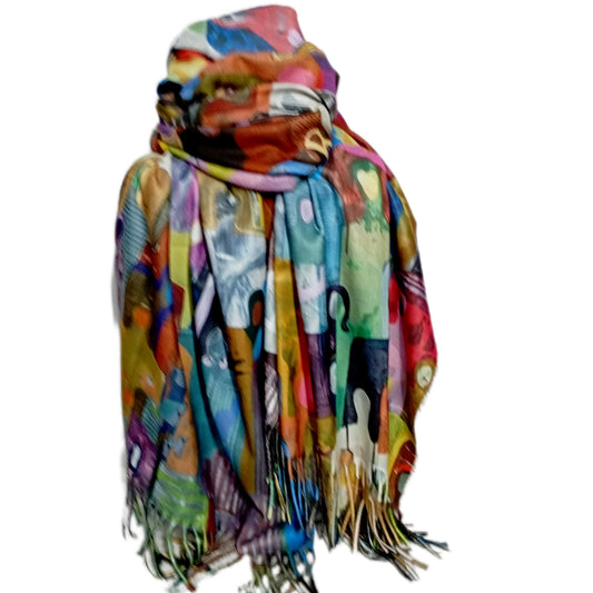 besonderer Winterschal "Künstler" (Leute)