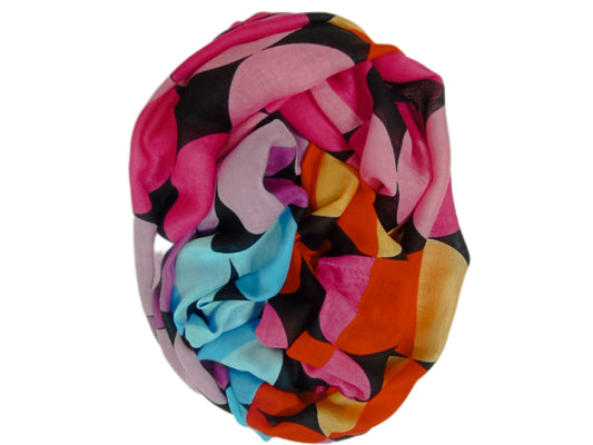Bunter Herbstloop in blau, pink, lila, gelb, etc.
