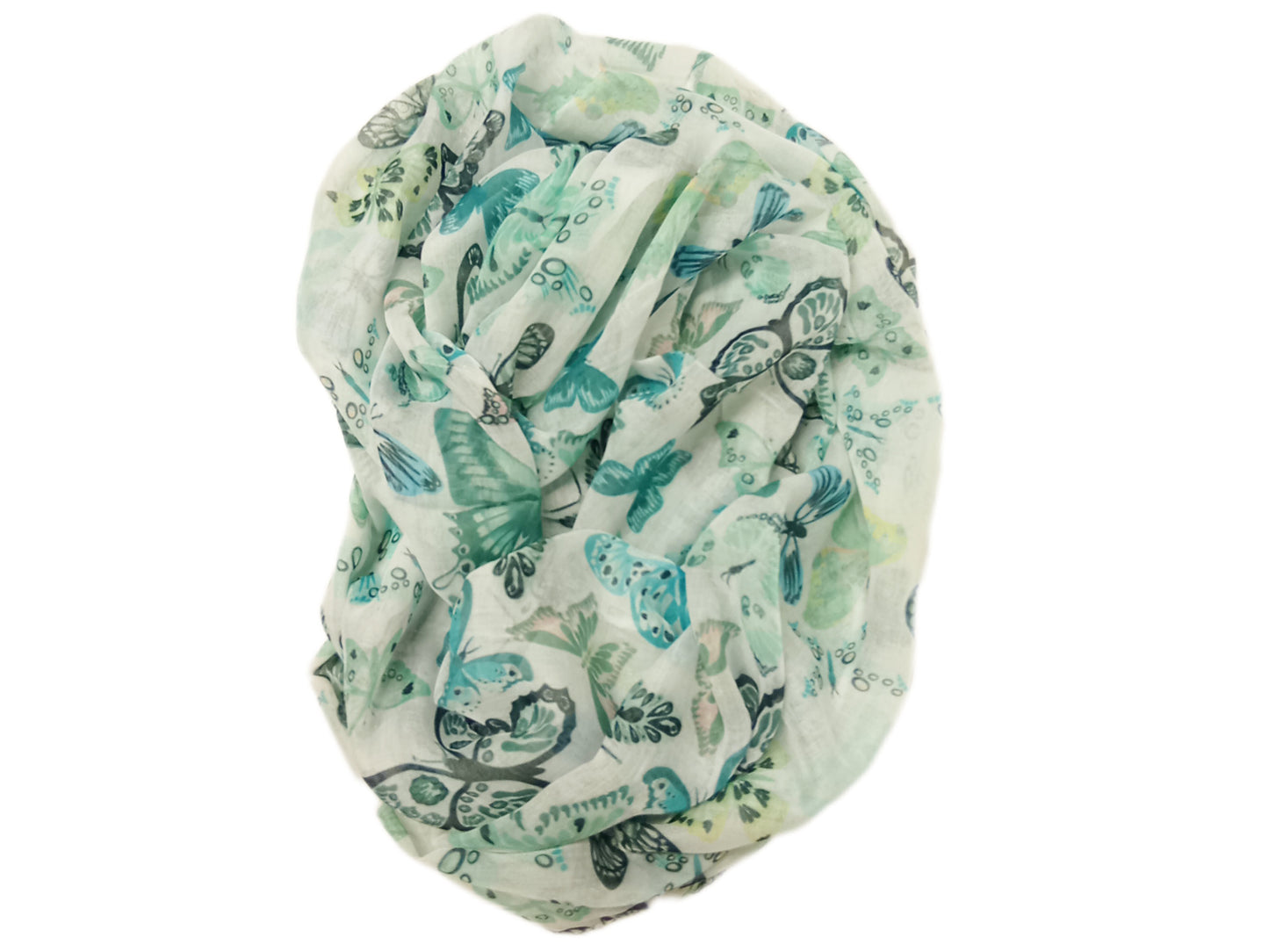 leichter Sommerloop "Schmetterlinge" mint, petrol und türkis