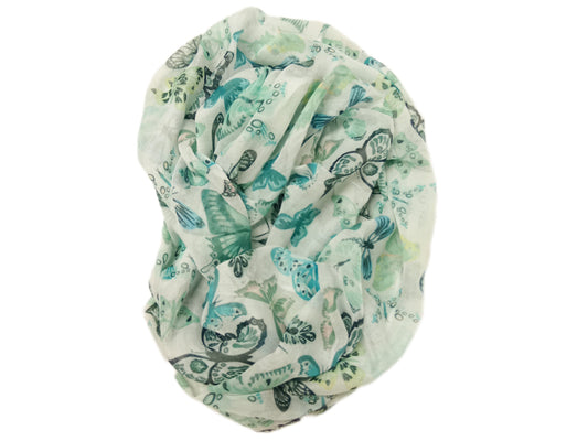 leichter Sommerloop "Schmetterlinge" mint, petrol und türkis