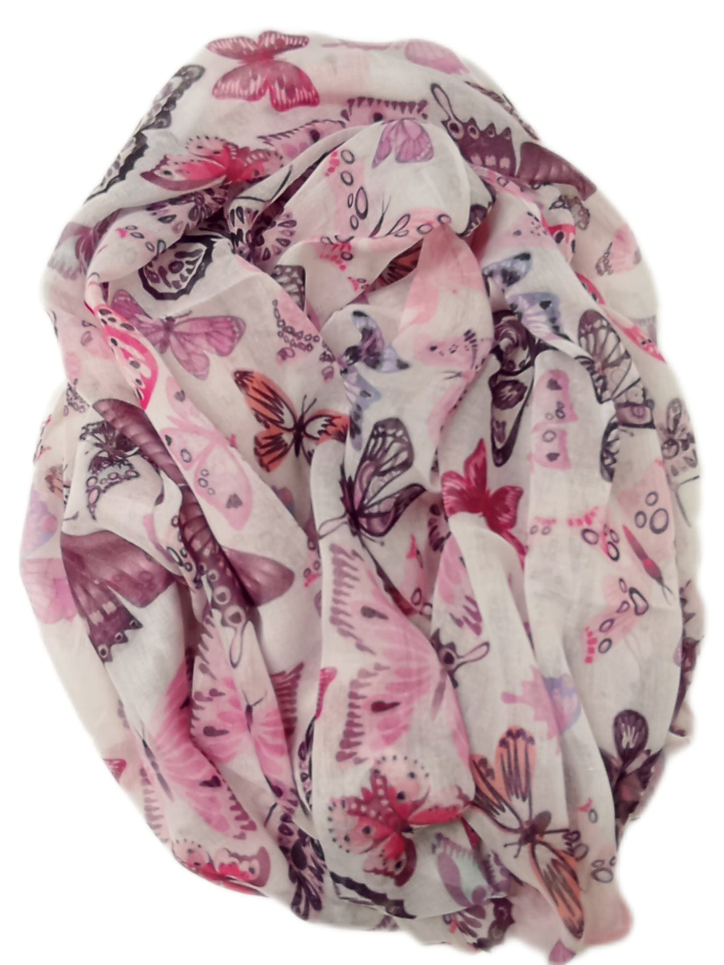 leichter Sommerloop "Schmetterlinge" rosa, pink und beere