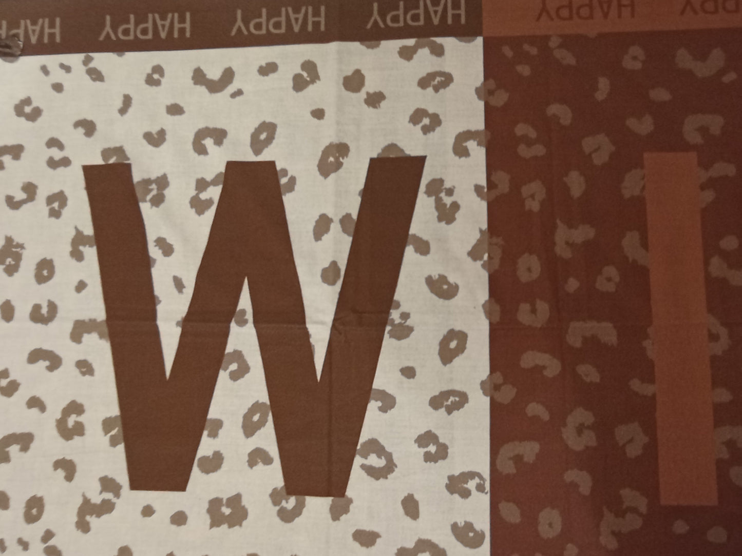 Trendiger, warmer Winterschal "Wild-Happy" in braun und beige