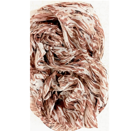 Sommerloop "Striche", braun, beige