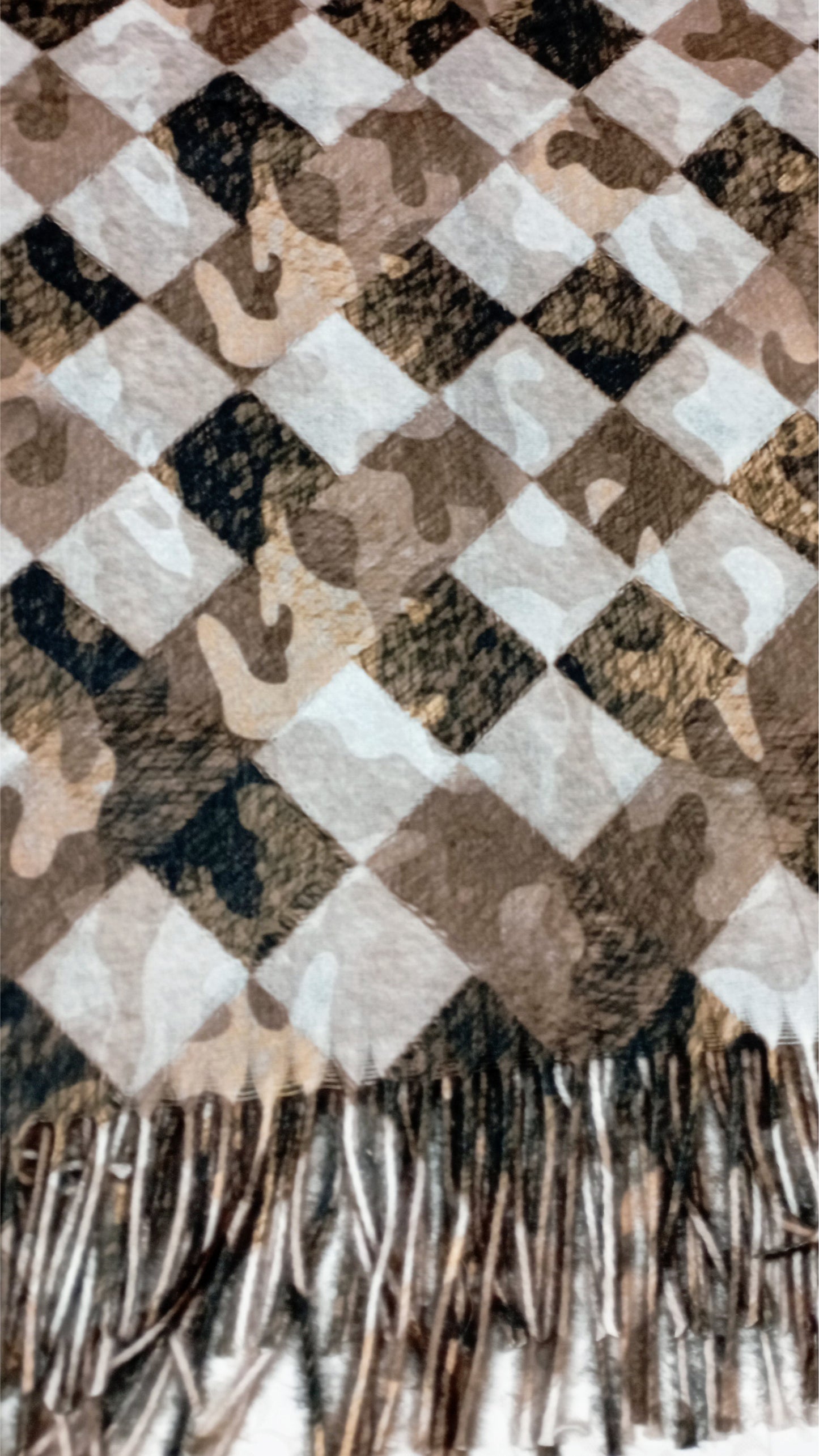 Warmer Schal "Rhombenmuster" von beige bis braun