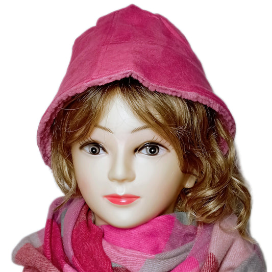 Warmer Bucket Hut / Fischermütze in pink, wendefähig