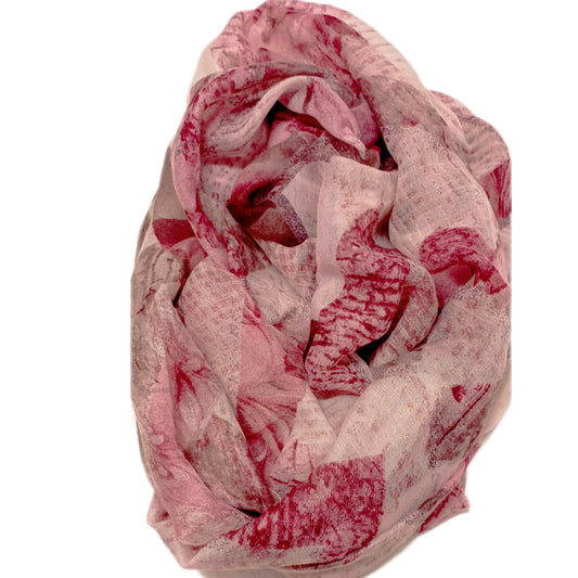 Sommerloop "Rhomben"  rosa und beere