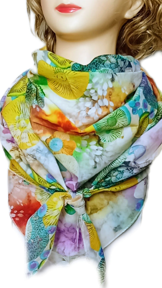 Sommer-3-Eck-Schal in bunt